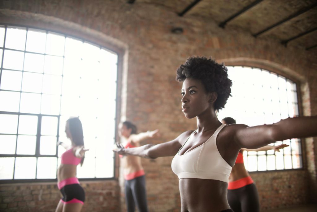 women group exercise high intensity interval training